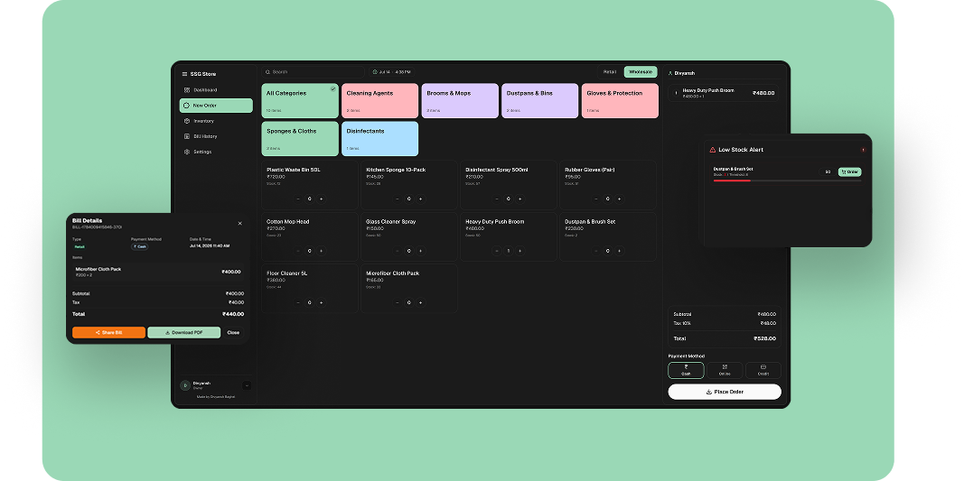 BreezePOS Order Register Workspace